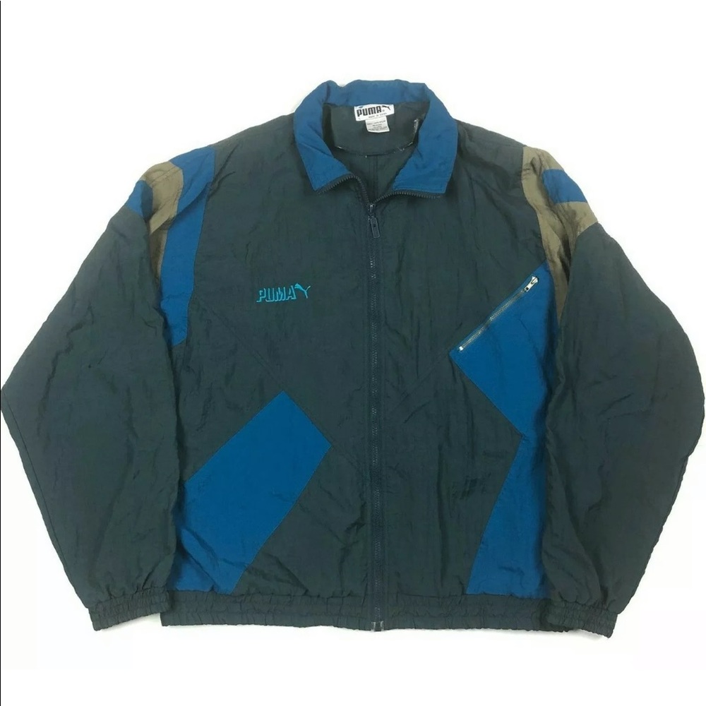 Puma Size Large 90s Vintage Colorblock Windbreaker